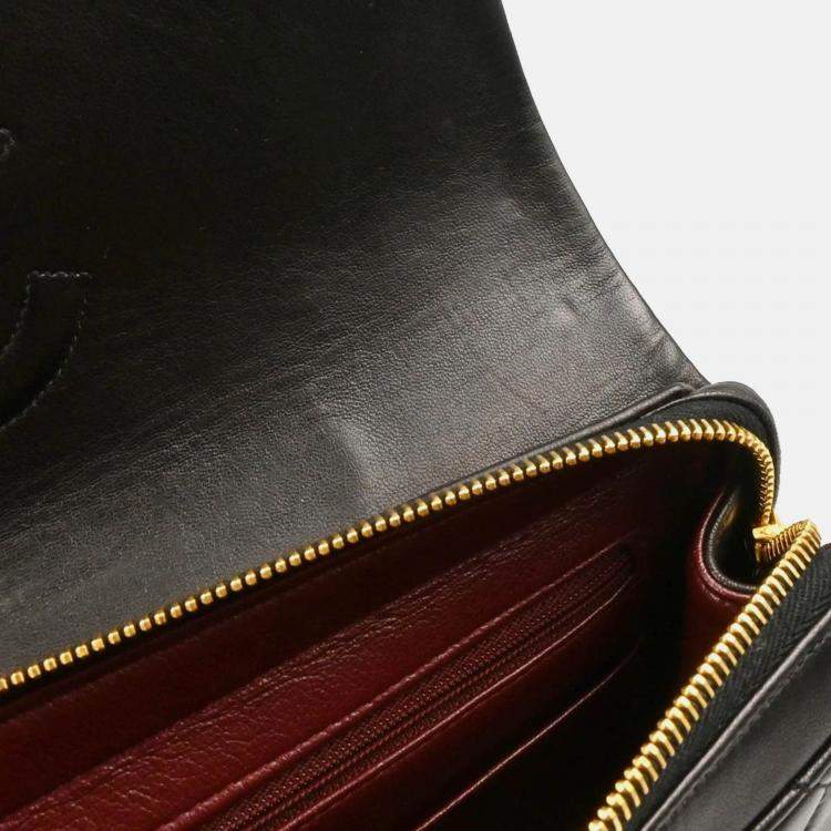 Pre Owned Chanel CC Black Lambskin Backpack