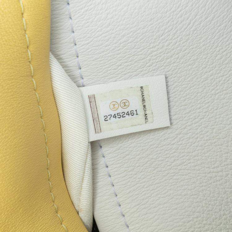Pre Owned Chanel Coco Beach Ball Yellow Calfskin Leather Crossbody Bag