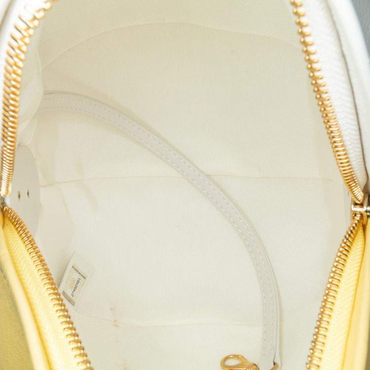 Pre Owned Chanel Coco Beach Ball Yellow Calfskin Leather Crossbody Bag