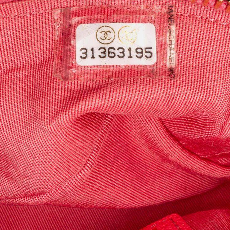 Pre Owned Chanel Vanity Micro Pink Caviar Chain Crossbody Bag