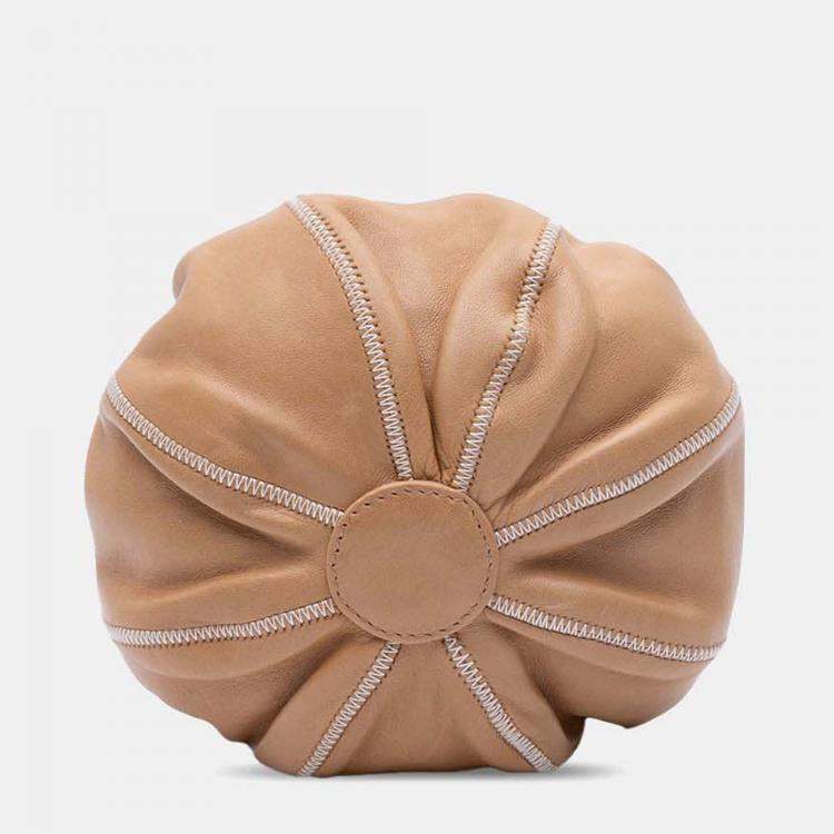 Pre Owned Chanel Sac Cordon Mini Brown Lambskin Satin Reversible Shoulder Bag
