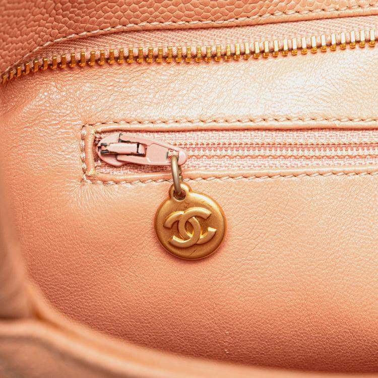 Pre Owned Chanel Pink Caviar Medallion Tote