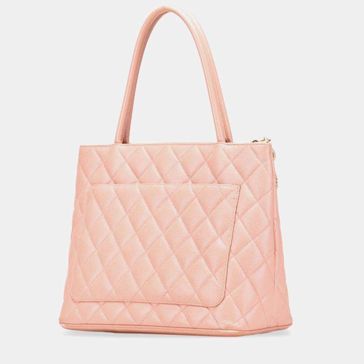 Pre Owned Chanel Pink Caviar Medallion Tote