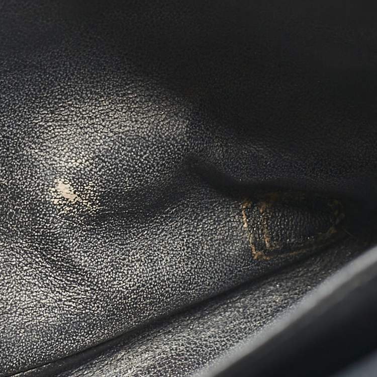Pre Owned Chanel Black/Grey Quilted Tweed Jumbo Classic Double Flap Bag
