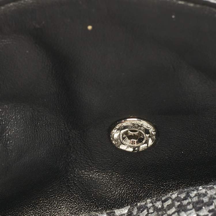 Pre Owned Chanel Black/Grey Quilted Tweed Jumbo Classic Double Flap Bag