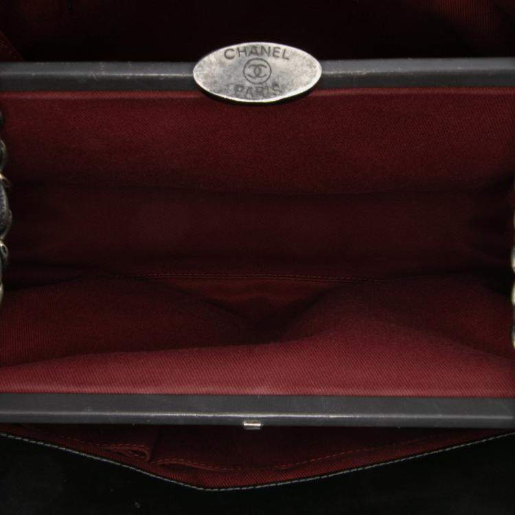 Pre Owned Chanel Grey Large Aged Calfskin Just Mademoiselle Bowling Bag