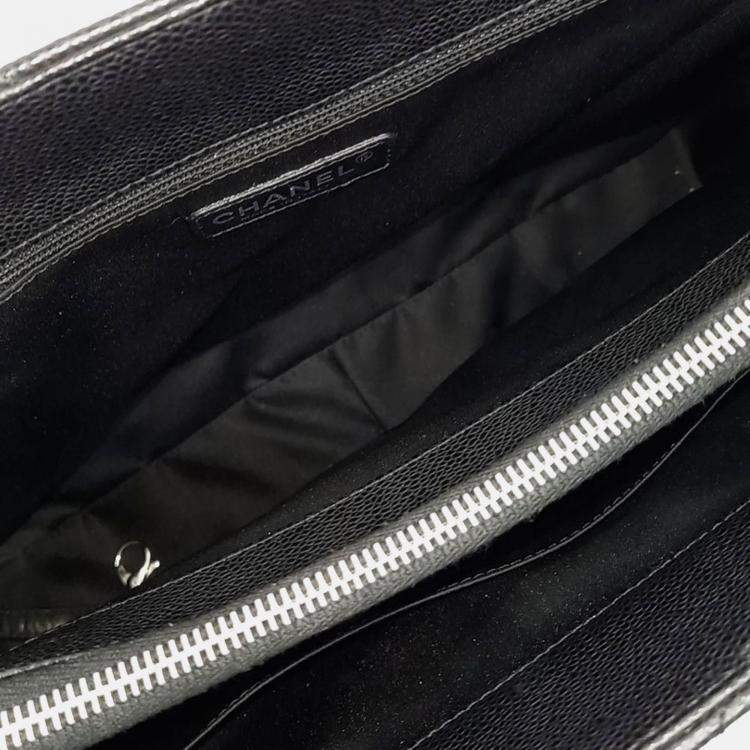 Pre Owned Chanel Black Leather Caviar Grand Shopping Bag