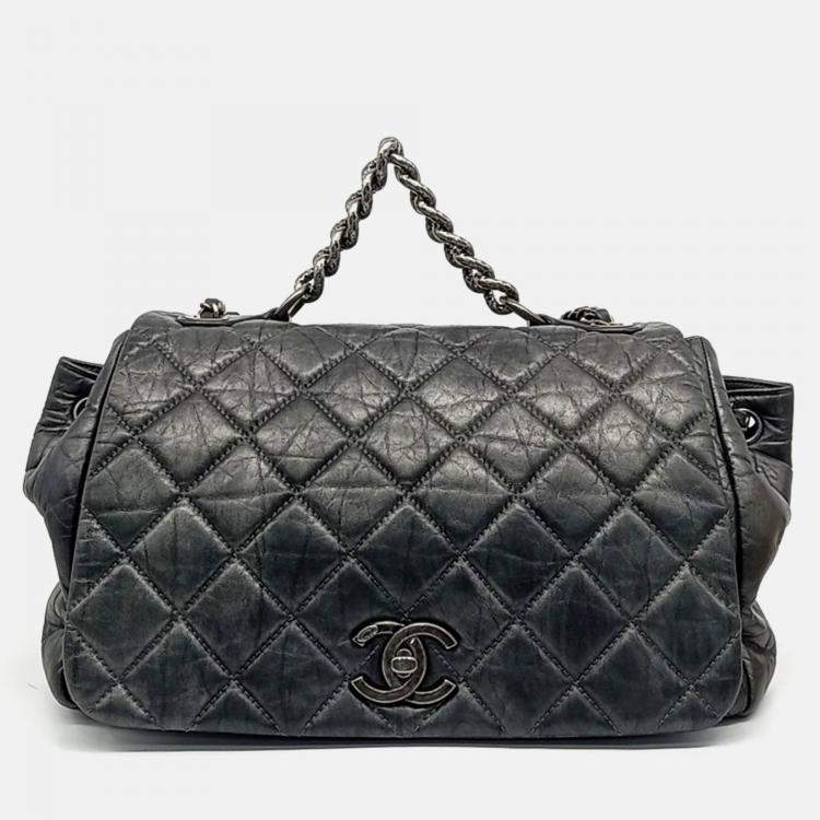 Chanel Black Leather Pondicherry Flap Bag Chanel TLC