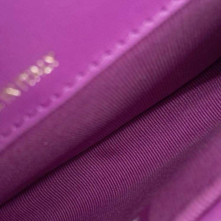 Pre Owned Chanel Purple Leather Chain Mini Crossbody Bag