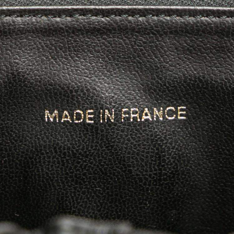Pre Owned Chanel Black CC Caviar Vanity Case