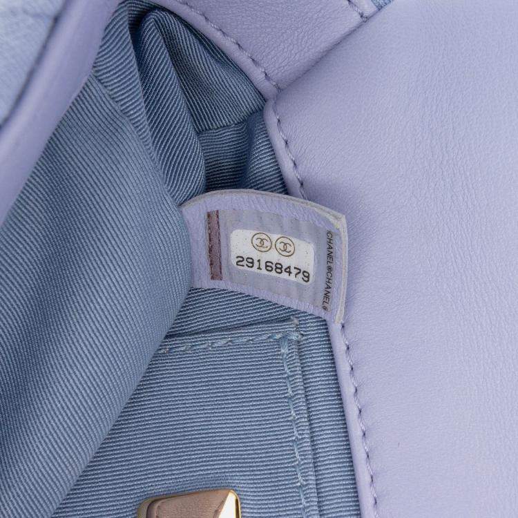 Pre Owned Chanel Blue Jersey 19 Flap Belt Bag