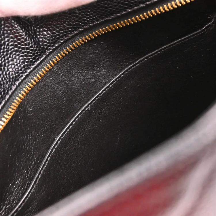 Pre Owned Chanel Black Calfskin Medallion Tote Handbag