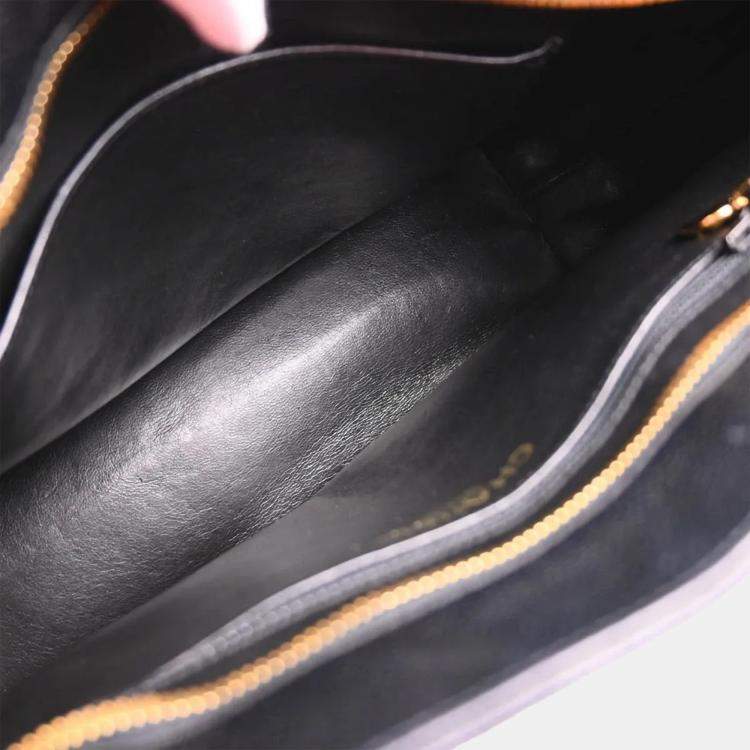 Pre Owned Chanel Black Calfskin Medallion Tote Handbag