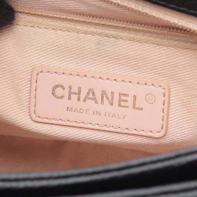 Pre Owned Chanel Black Medium Caviar Paris Cuba Thread Around Flap