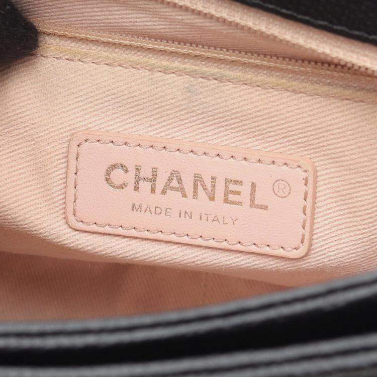 Pre Owned Chanel Coco Cuba Black Calfskin Crossbody Bag