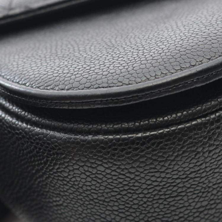 Pre Owned Chanel Coco Cuba Black Calfskin Crossbody Bag