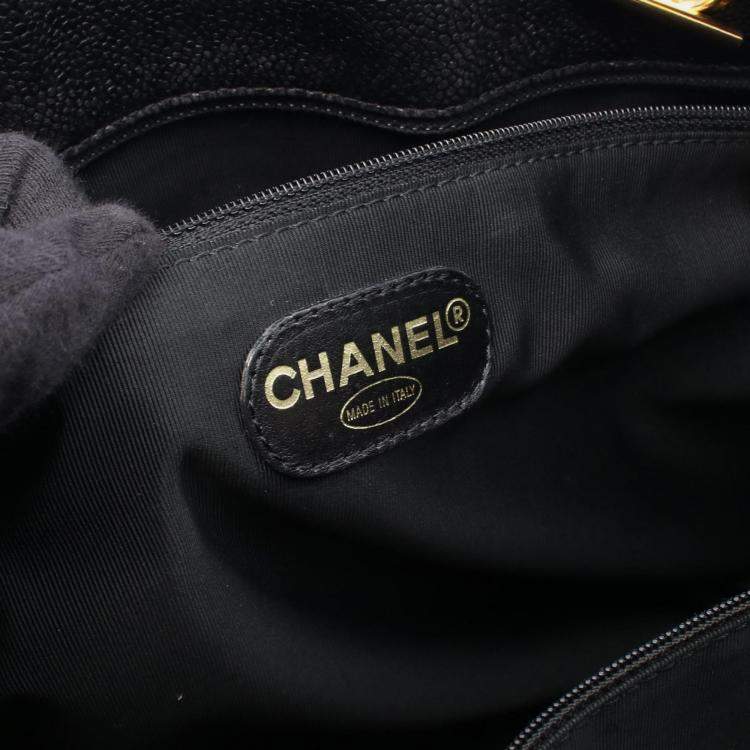 Pre Owned Chanel Jumbo Black Calfskin Chain Shoulder Bag