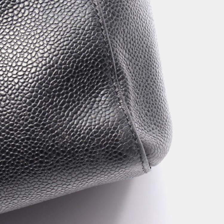 Pre Owned Chanel Jumbo Black Calfskin Chain Shoulder Bag
