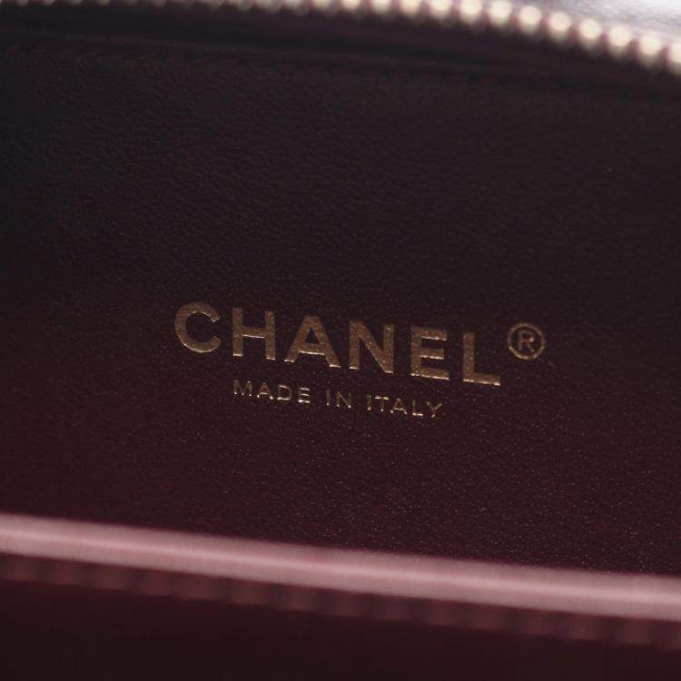Pre Owned Chanel CC Filigree Mini Leather Vanity Shoulder Bag