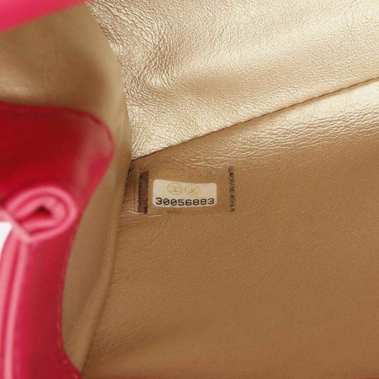 Pre Owned Chanel Matelasse CC Pink Lambskin Leather Handbag