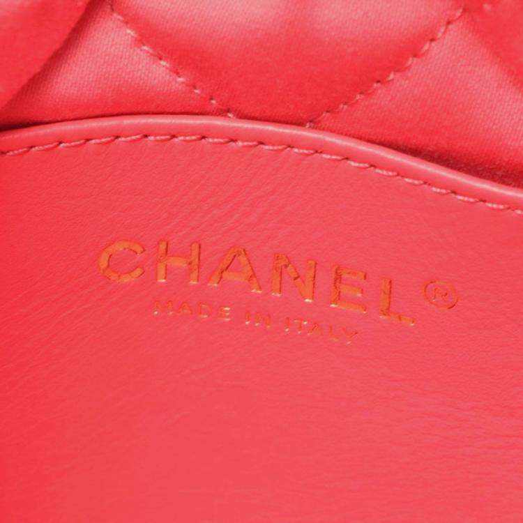 Pre Owned Chanel 22 Mini Pink Leather Shoulder Bag