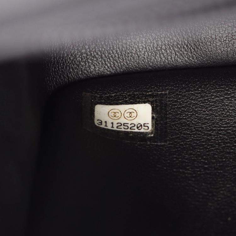 Pre Owned Chanel Mini Matelasse Chain Shoulder Bag  Lamb Leather Black Ghw Cc