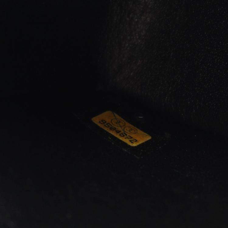 Pre Owned Chanel Mini Matelasse Chain Shoulder Bag  Leather Black Ghw Cc