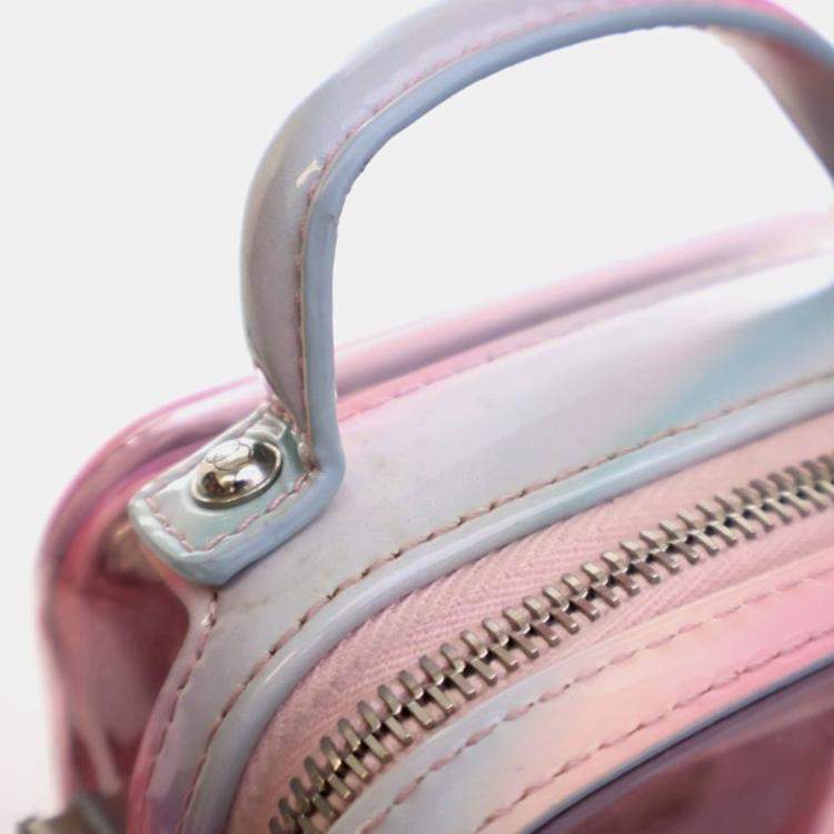 Pre Owned Chanel Filigree Small Pink PVC Vertical Vanity Case