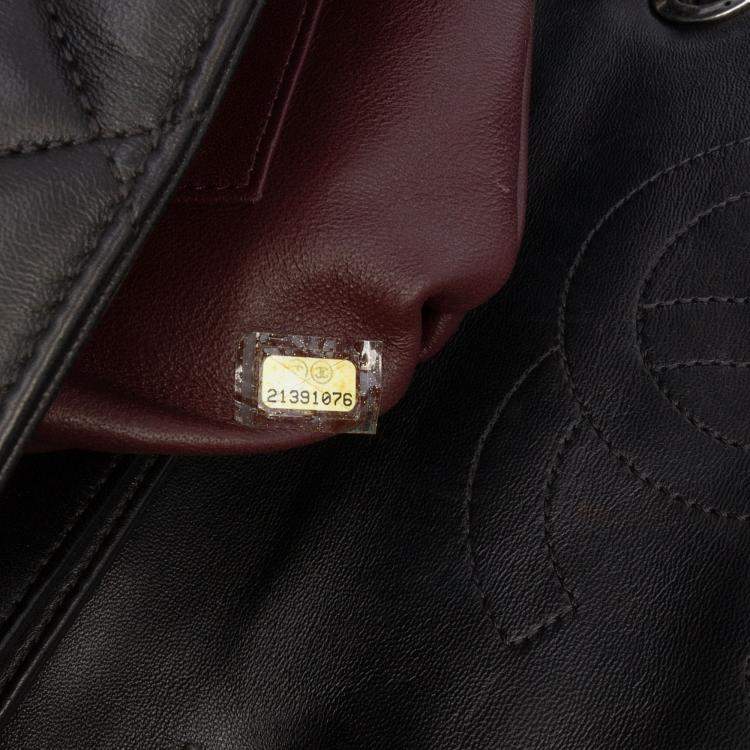 Pre Owned Chanel Black Large Lambskin Trendy CC Top Handle Bag