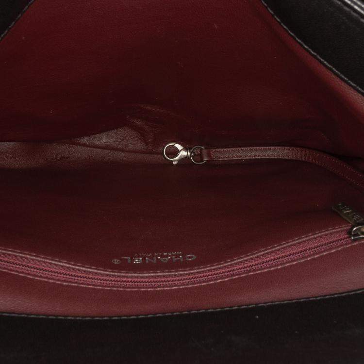 Pre Owned Chanel Black Large Lambskin Trendy CC Top Handle Bag