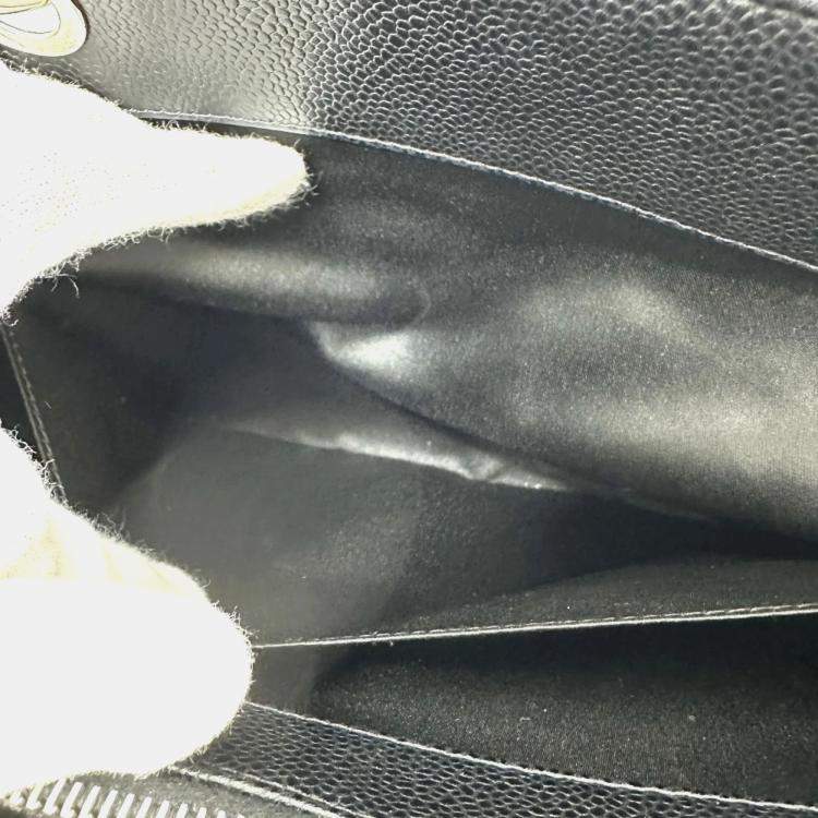 Pre Owned Chanel GST Black Leather Tote Bag