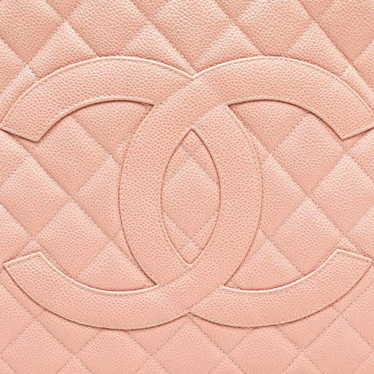 Pre Owned Chanel Pink Caviar Medallion Tote
