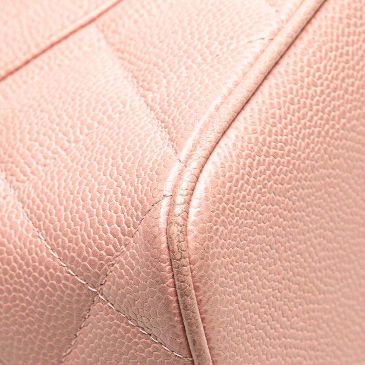 Pre Owned Chanel Pink Caviar Medallion Tote