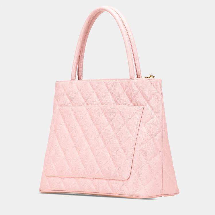 Pre Owned Chanel Pink Caviar Medallion Tote