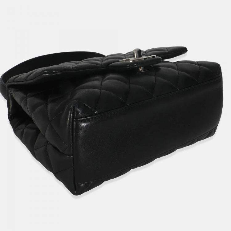 Pre Owned Chanel Vintage Black Quilted Lambskin Small Kelly Flap Bag