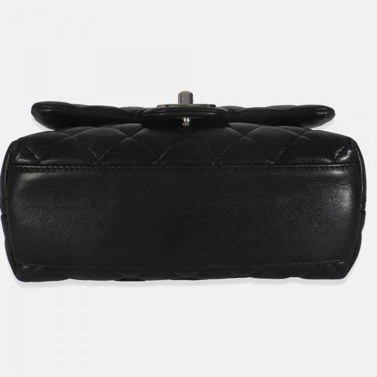 Pre Owned Chanel Vintage Black Quilted Lambskin Small Kelly Flap Bag