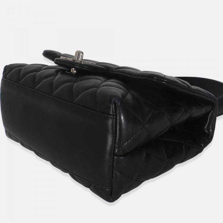 Pre Owned Chanel Vintage Black Quilted Lambskin Small Kelly Flap Bag