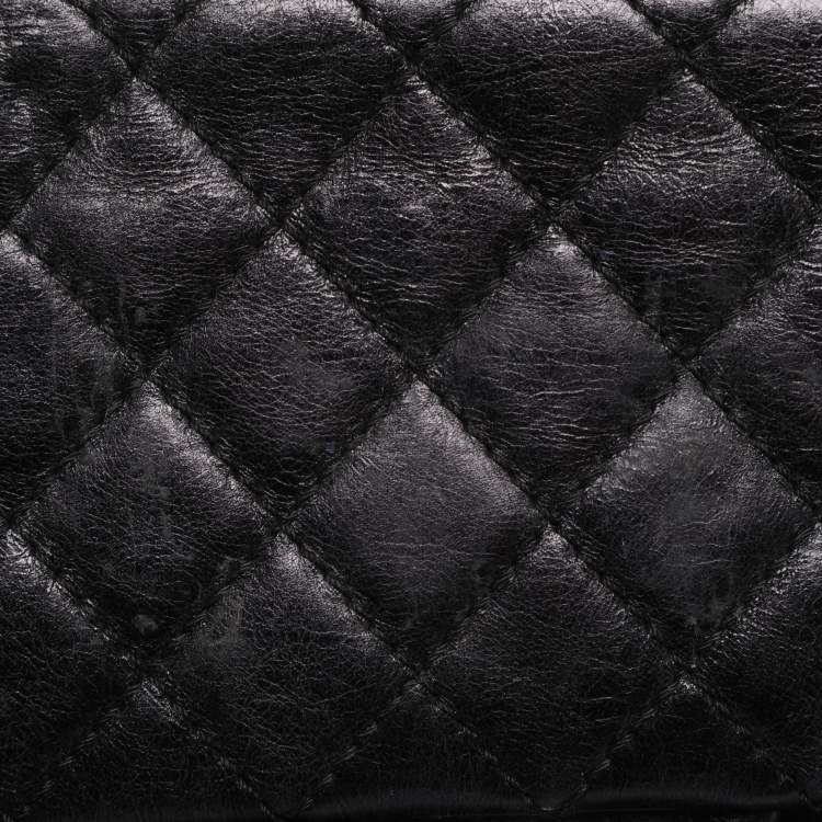 Pre Owned Chanel Black Quilted Leather Reissue 2.55 Classic 225 Flap Bag