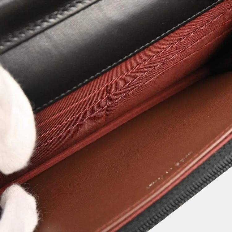 Pre Owned Chanel Classic Black Lambskin Wallet On Chain