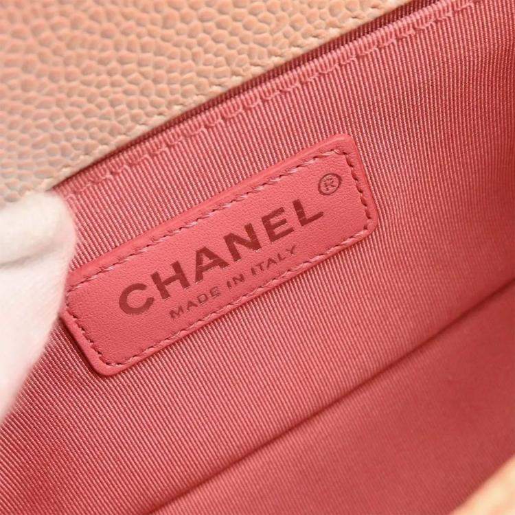 Pre Owned Chanel Boy Small Pastel Calfskin Shoulder Bag