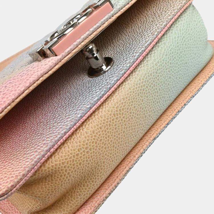 Pre Owned Chanel Boy Small Pastel Calfskin Shoulder Bag
