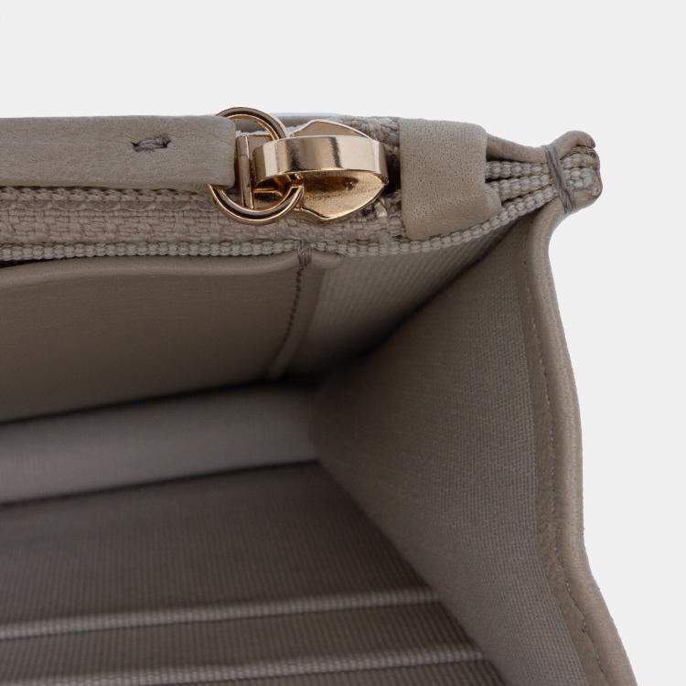 Pre Owned Chanel Brown Quilted Lambskin 19 Wallet on Chain