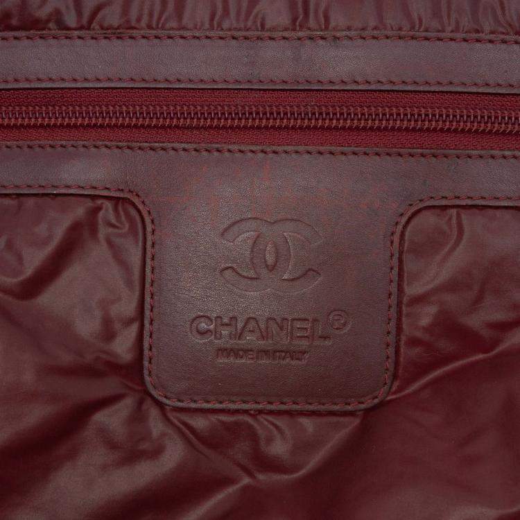 Pre Owned Chanel Black Quilted Nylon Coco Cocoon Bowler Bag