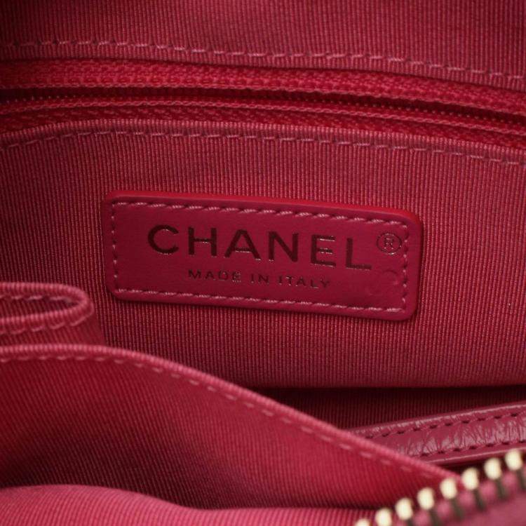 Pre Owned Chanel Gabrielle Small Pink Leather Hobo Bag