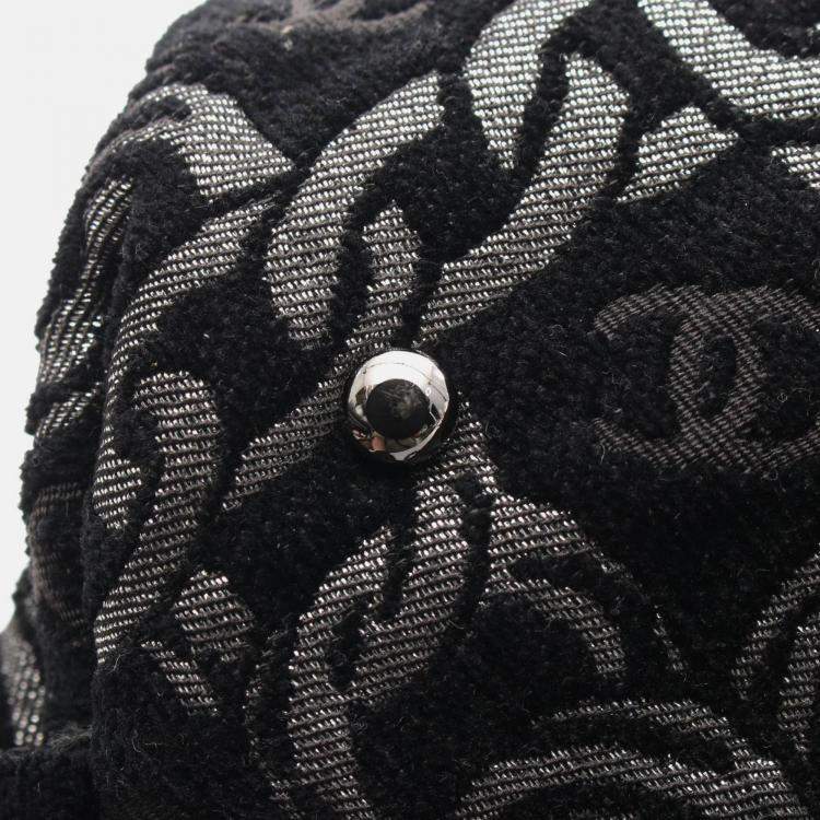 Pre Owned Chanel Coco Mark Black Fabric Handbag