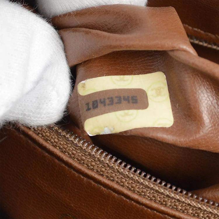 Pre Owned Chanel CC Brown Leather Backpack 