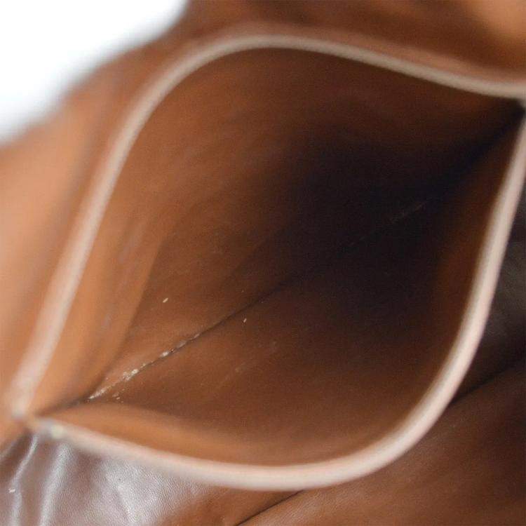 Pre Owned Chanel CC Brown Leather Backpack 
