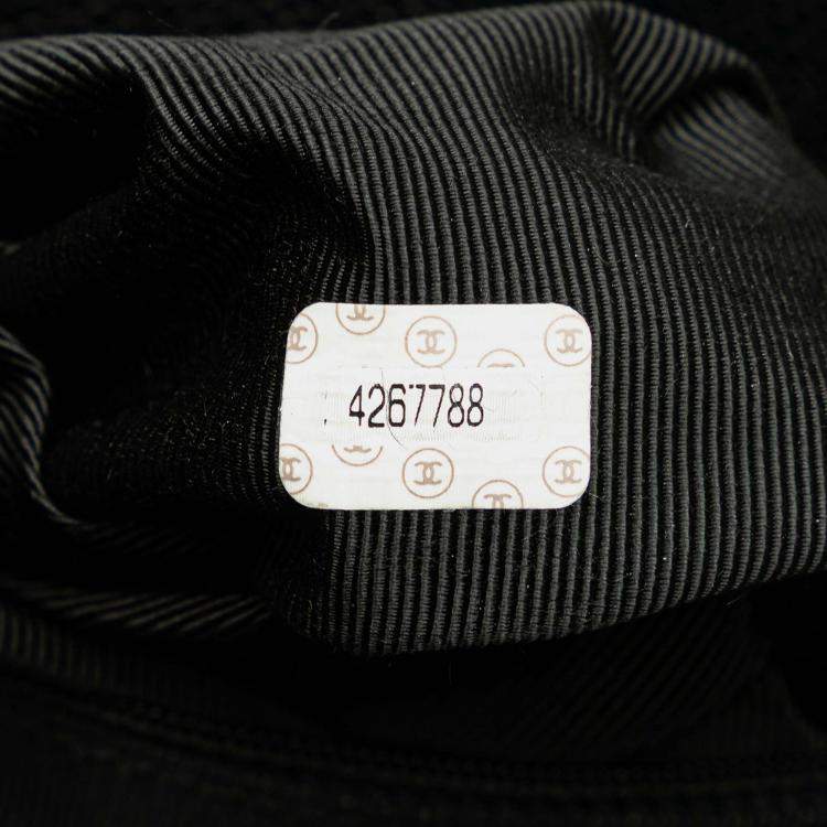 Pre Owned Chanel Black Caviar Triple CC Backpack