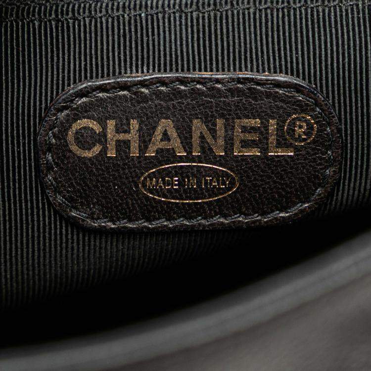 Pre Owned Chanel Black Caviar Triple CC Backpack