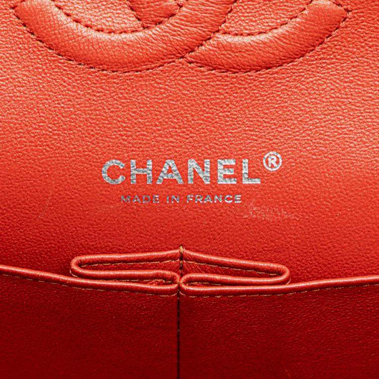 Pre Owned Chanel Beige Brown Medium Classic Tweed Double Flap